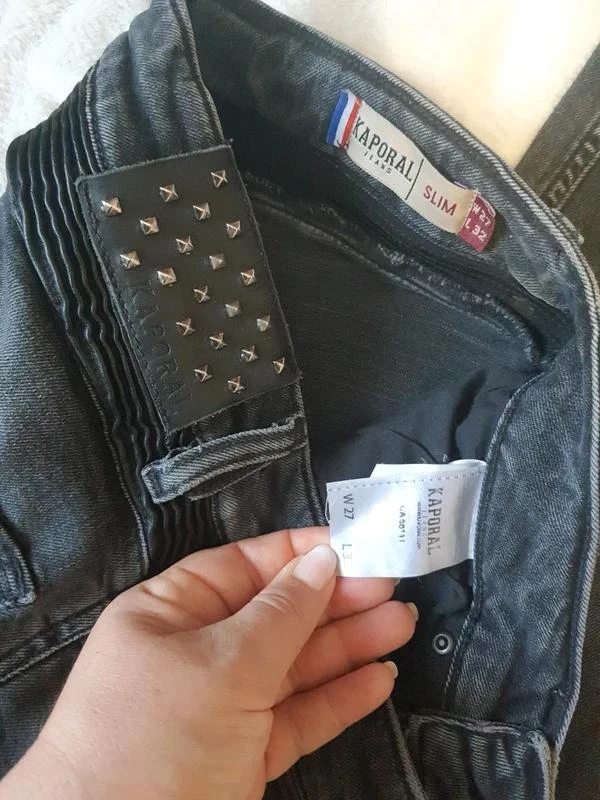 Jeans skinny cinza desbotado com efeito envelhecido Kaporal 36 - P – photo 5